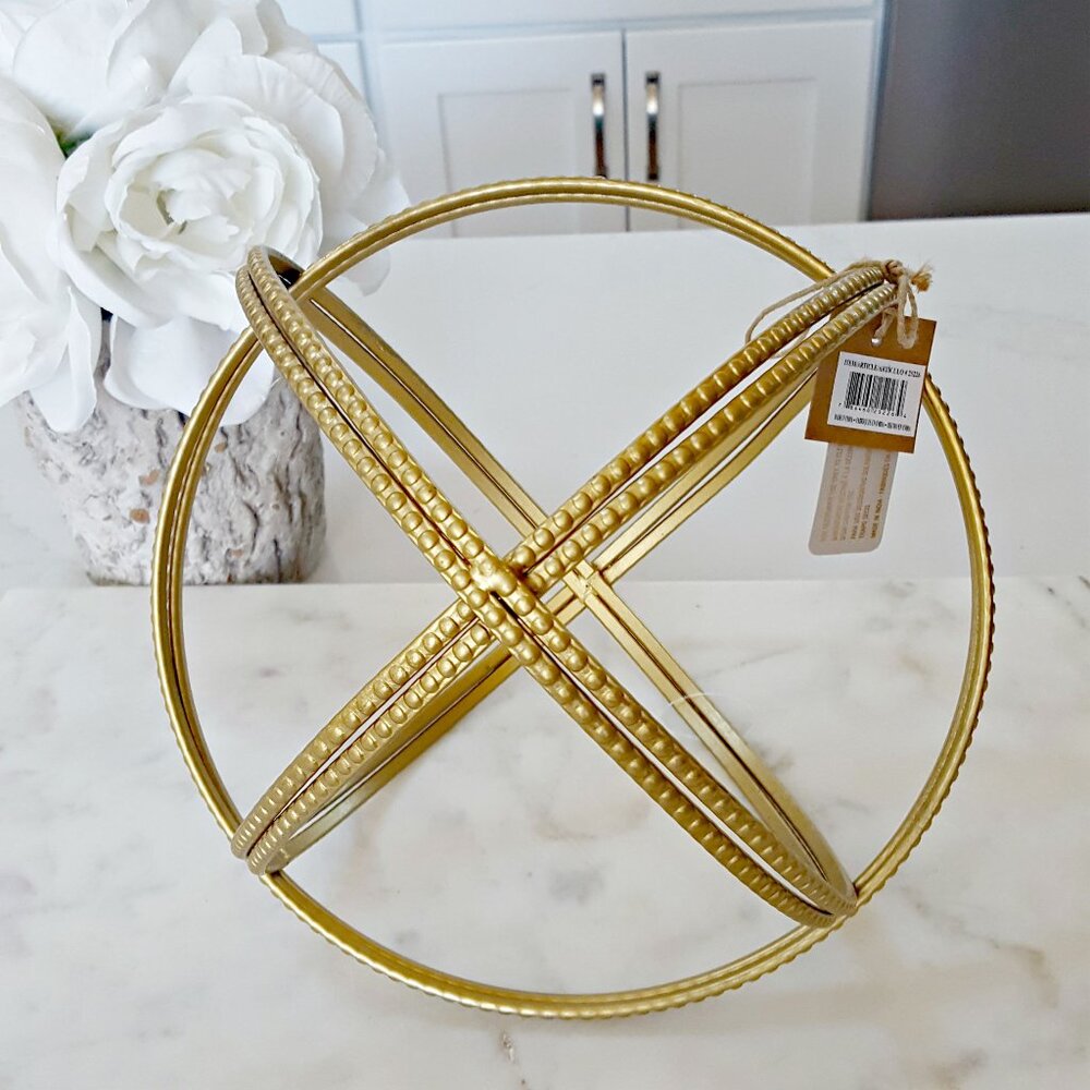 NEW! BOHO Farmhouse LARGE METAL SPHERE DECOR